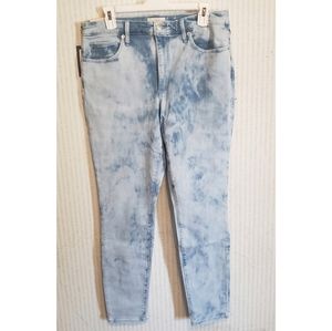 Acid Wash High Rise Skinny Jeans 16/33R